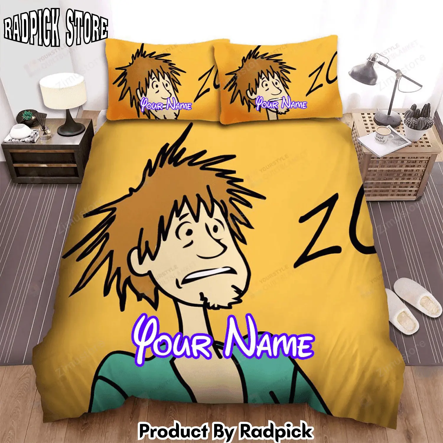 Radpick the scoobydoo show shaggy zoinks bed sheets spread duvet cover personalized name bedding sets rp327968